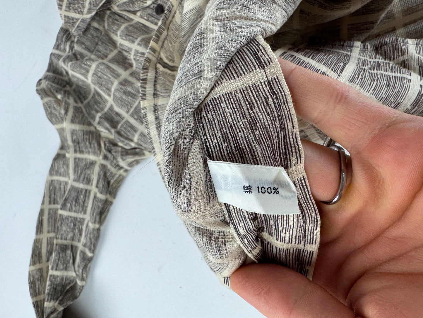 Vintage Dior Checked Shirt Black White M