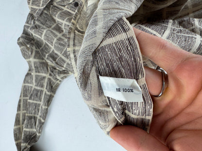 Vintage Dior Checked Shirt Black White M