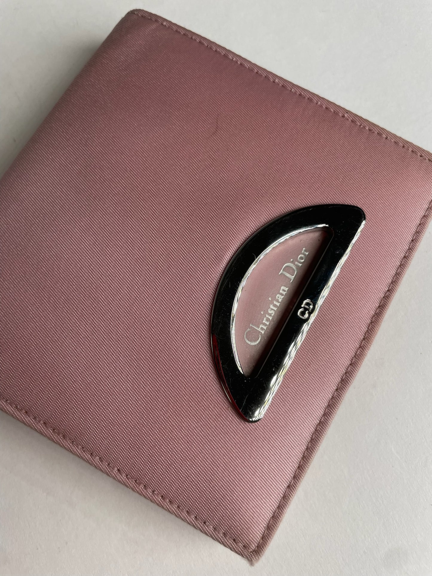 Vintage Dior Leather Polyester Wallet Purple pink