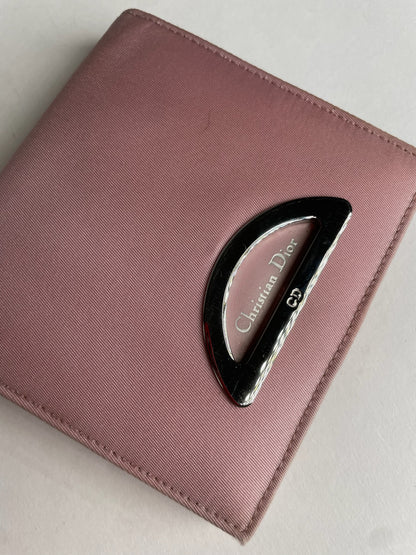 Vintage Dior Leather Polyester Wallet Purple pink