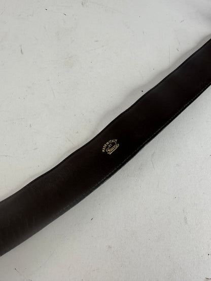 Vintage Gucci GG Leather Belt Brown