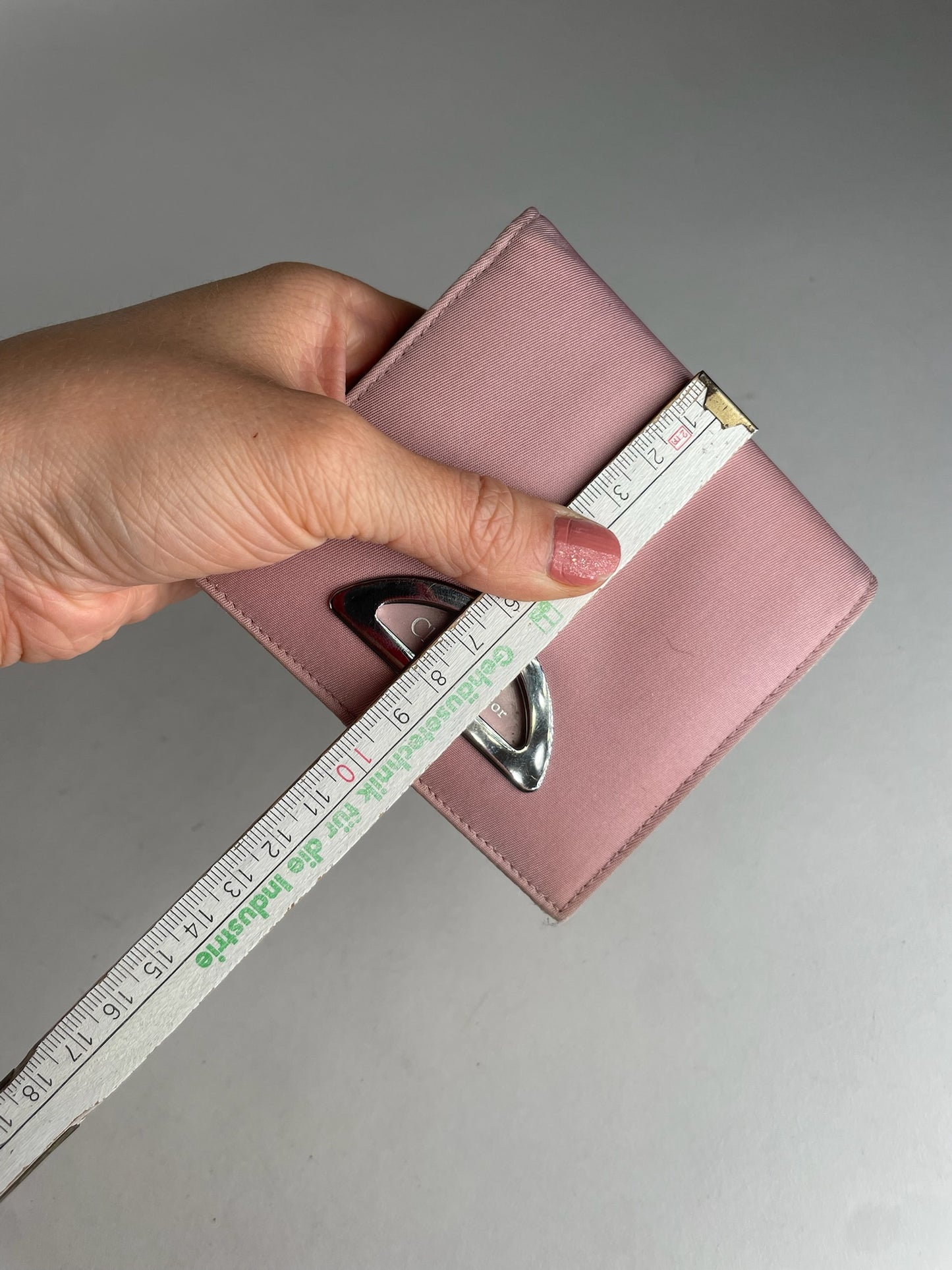 Vintage Dior Leather Polyester Wallet Purple pink