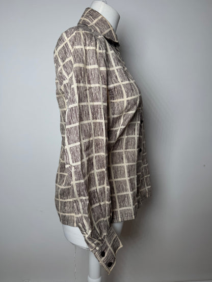 Vintage Dior Checked Shirt Black White M