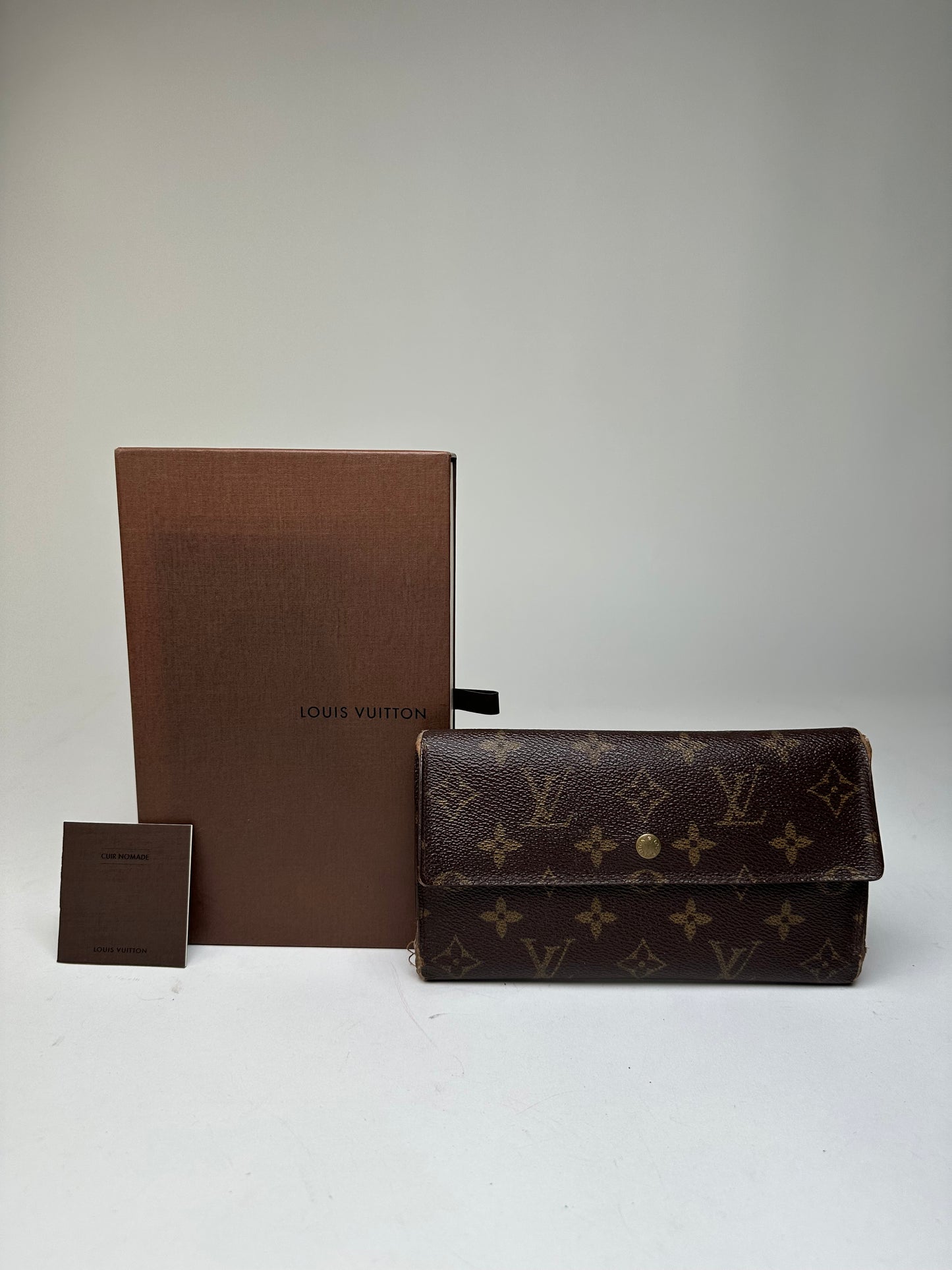Vintage Louis Vuitton Monogram Canvas Long Wallet Brown