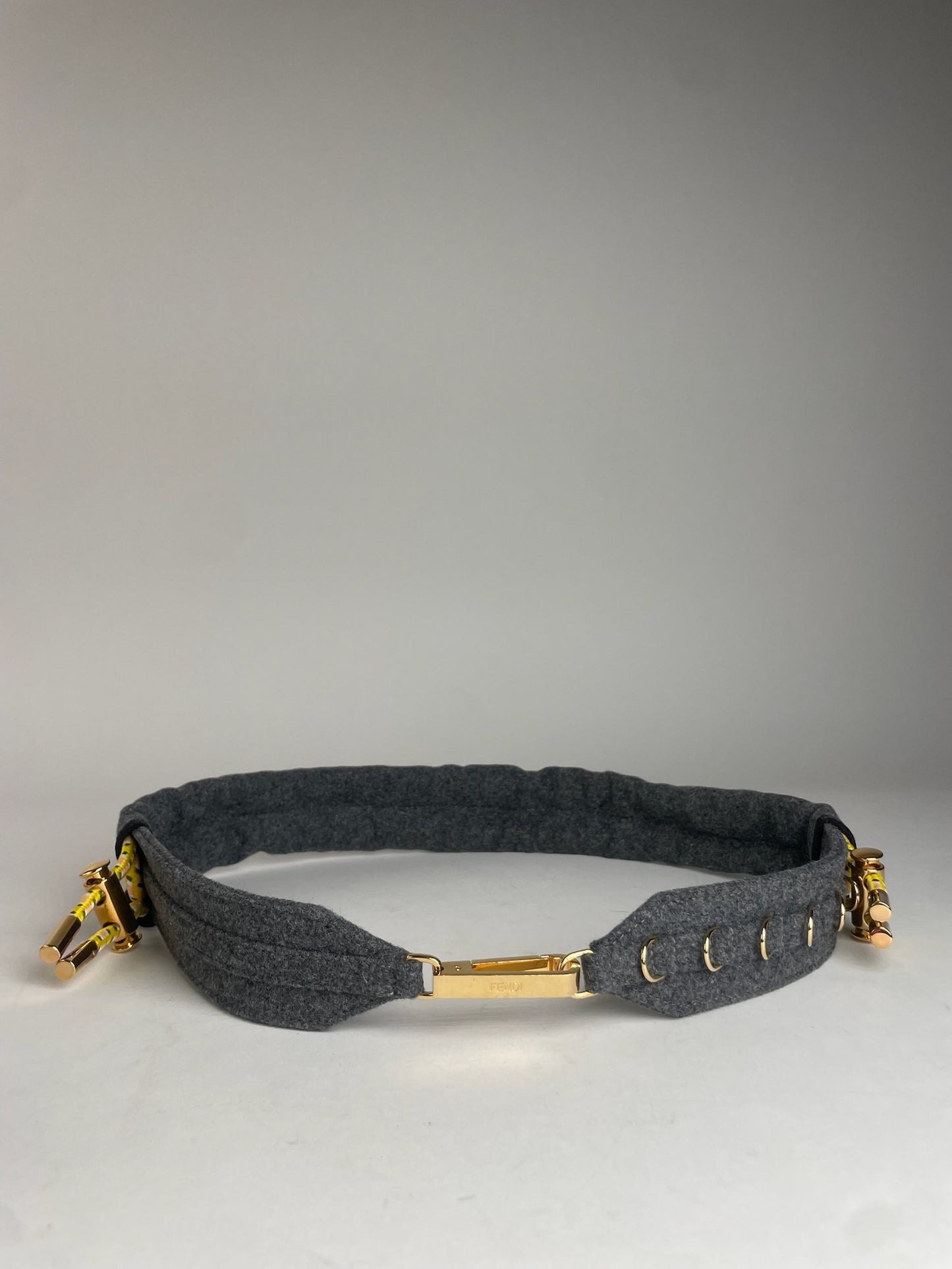 Vintage Fendi Wool Belt Grey