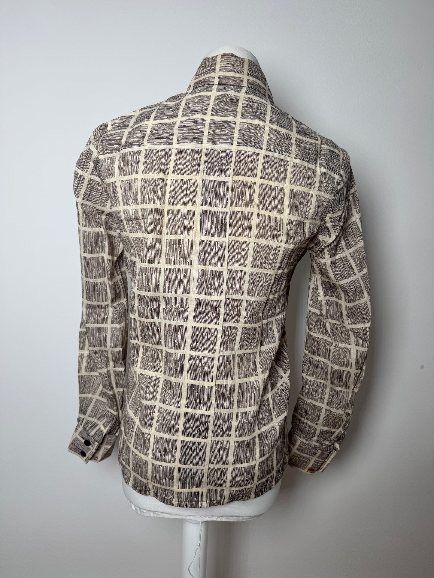 Vintage Dior Checked Shirt Black White M