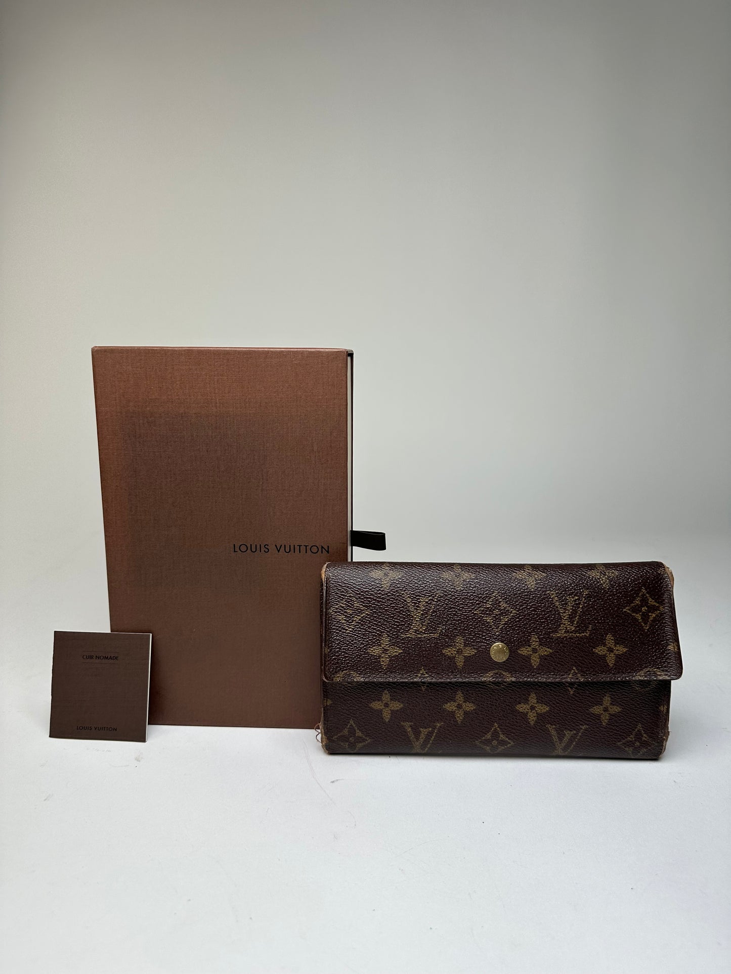 Vintage Louis Vuitton Monogram Canvas Long Wallet Brown