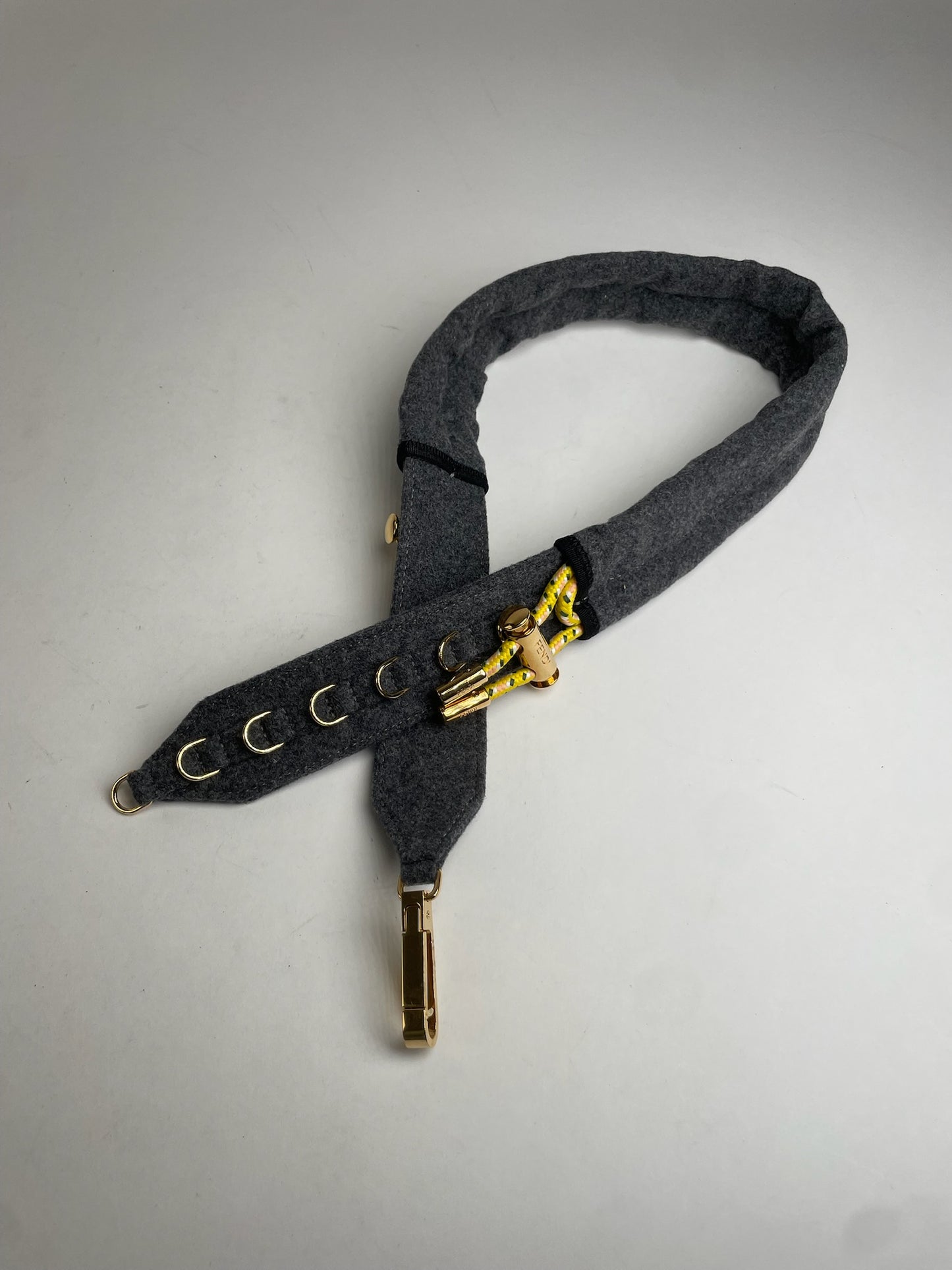 Vintage Fendi Wool Belt Grey