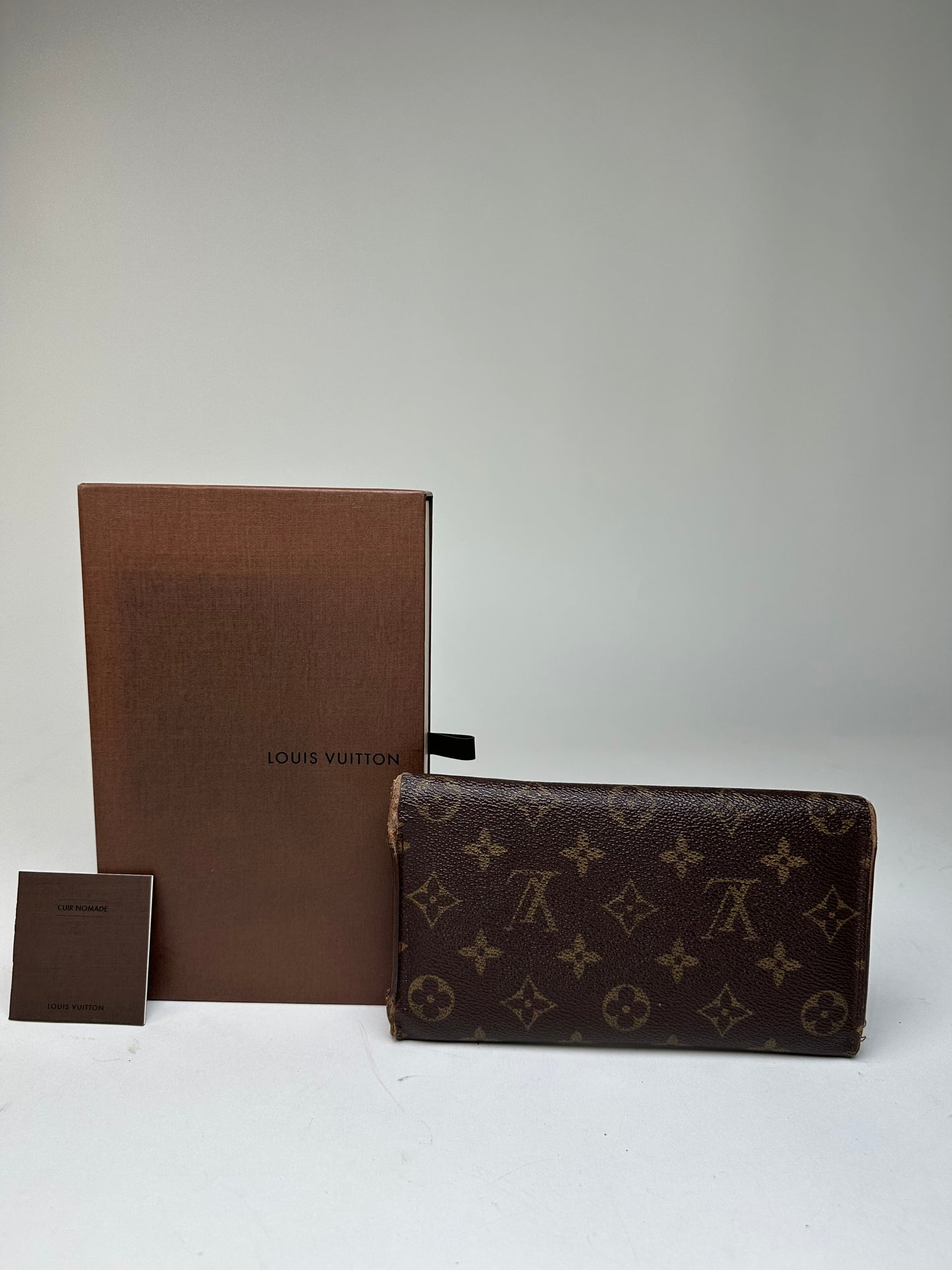 Vintage Louis Vuitton Monogram Canvas Long Wallet Brown