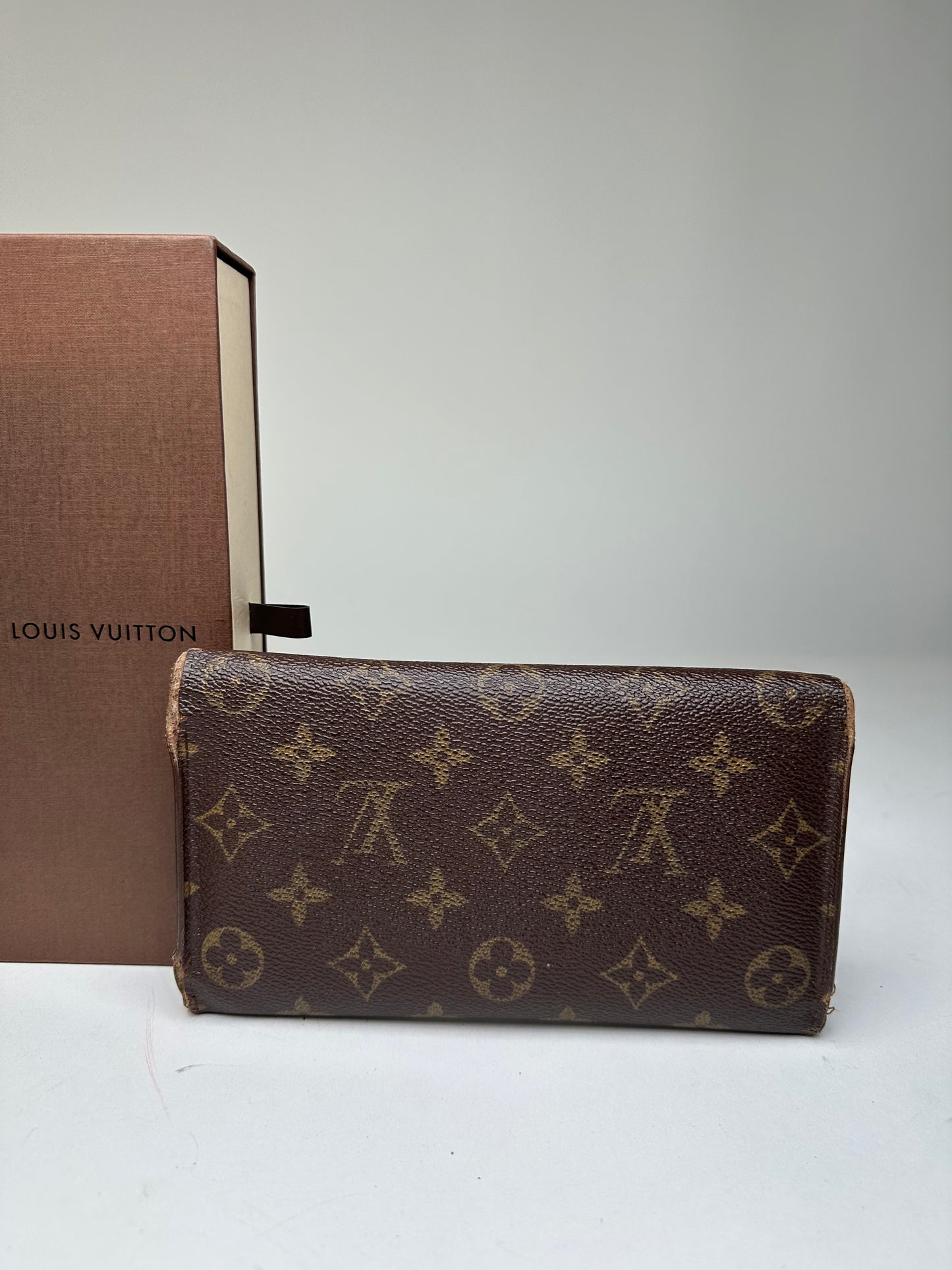 Vintage Louis Vuitton Monogram Canvas Long Wallet Brown