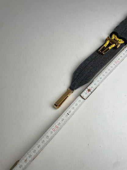 Vintage Fendi Wool Belt Grey