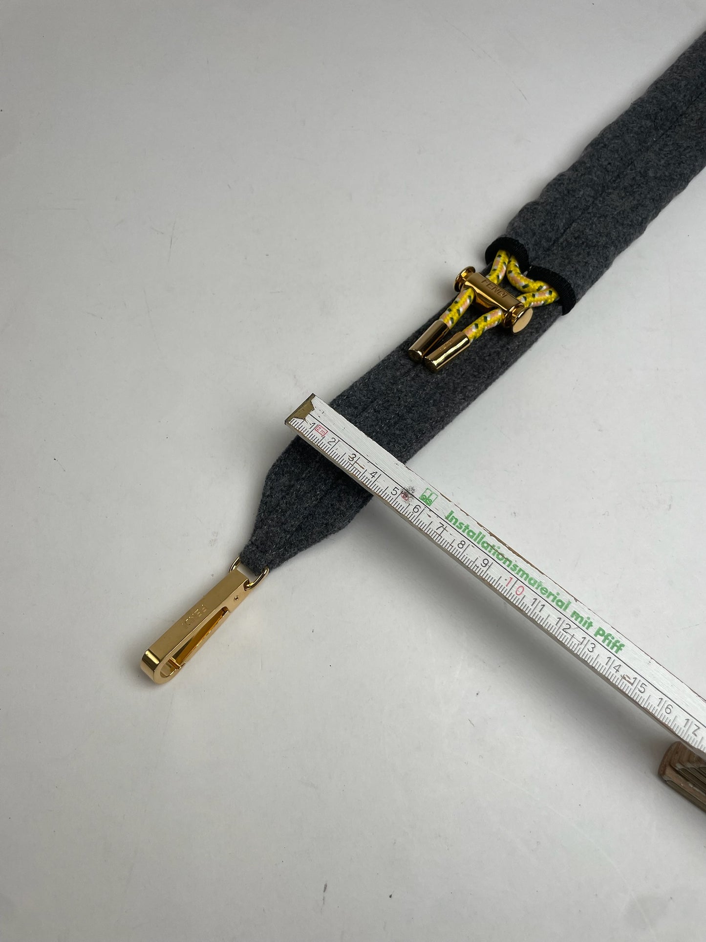 Vintage Fendi Wool Belt Grey