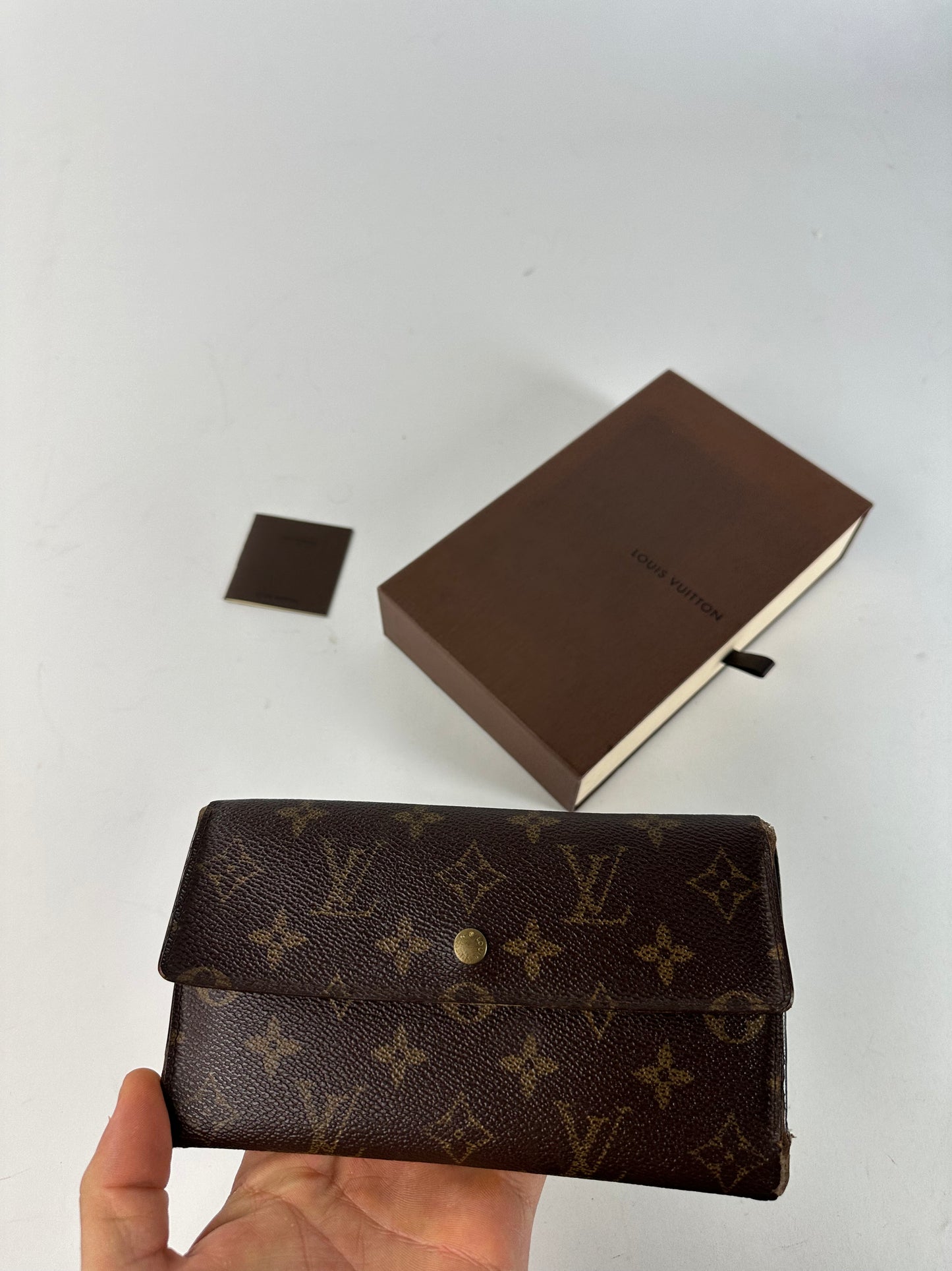 Vintage Louis Vuitton Monogram Canvas Long Wallet Brown
