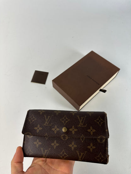 Vintage Louis Vuitton Monogram Canvas Long Wallet Brown