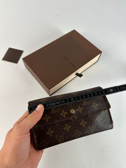 Vintage Louis Vuitton Monogram Canvas Long Wallet Brown