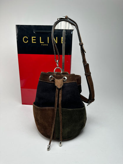 Vintage Celine Paris Sac Seau Bag black brown