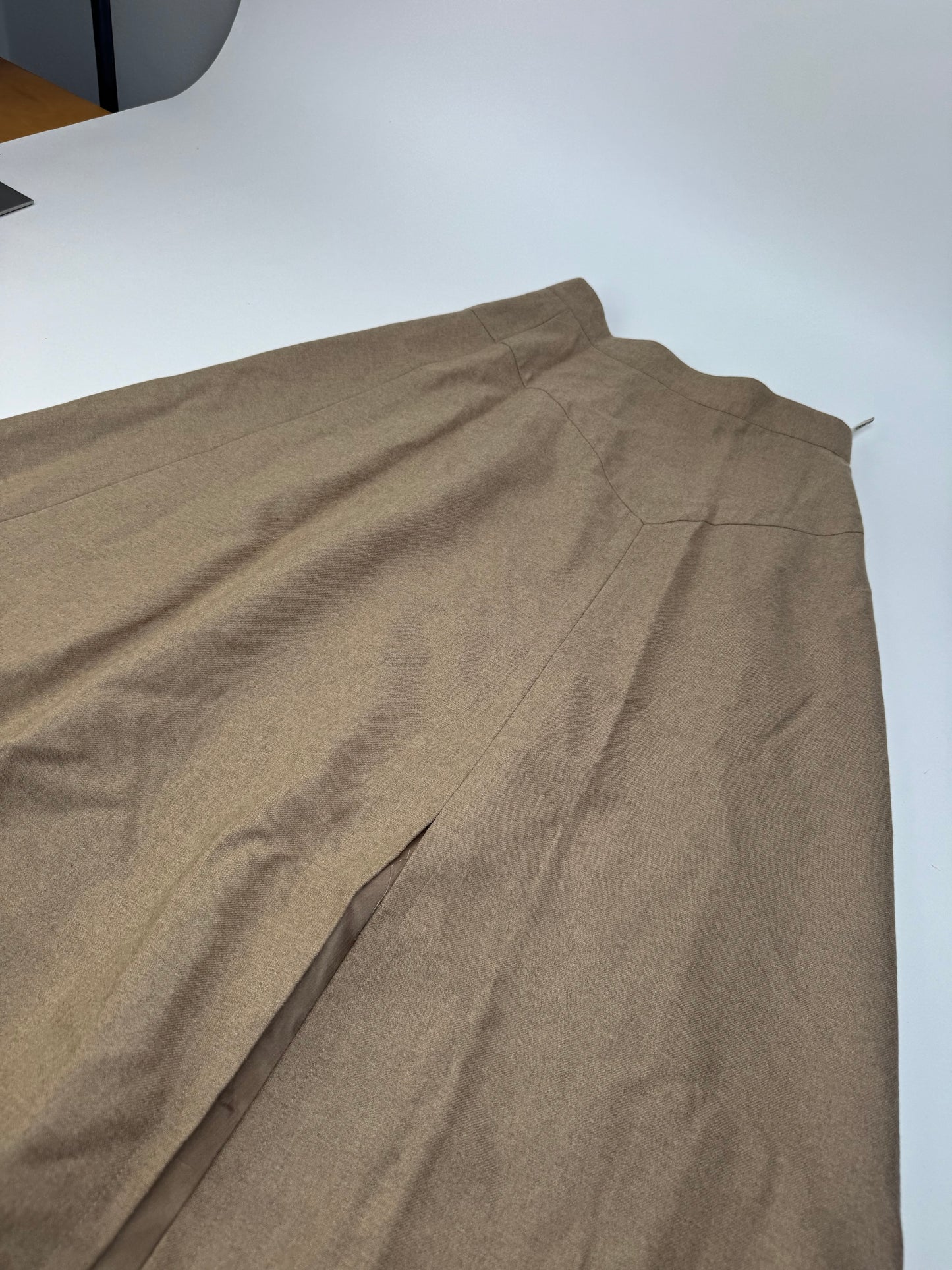 Vintage Givenchy Wool Skirt M Brown