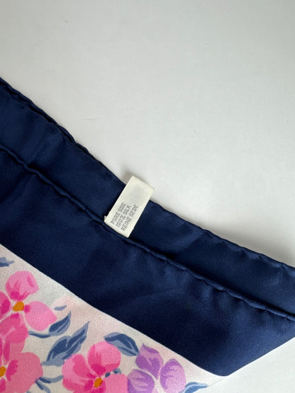 Vintage Dior Silk Scarf PurpleNavy