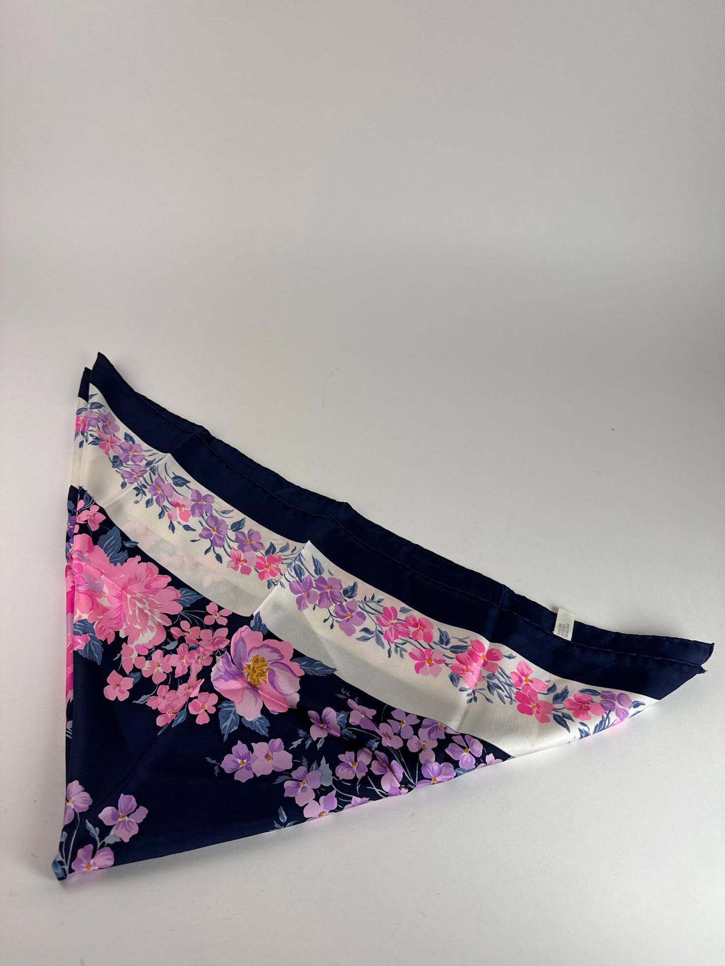 Vintage Dior Silk Scarf PurpleNavy