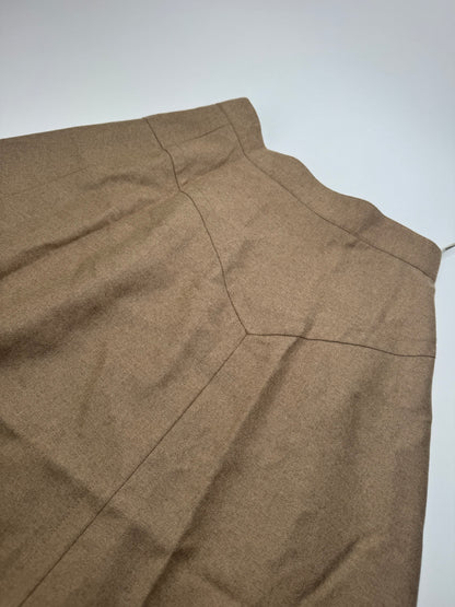 Vintage Givenchy Wool Skirt M Brown