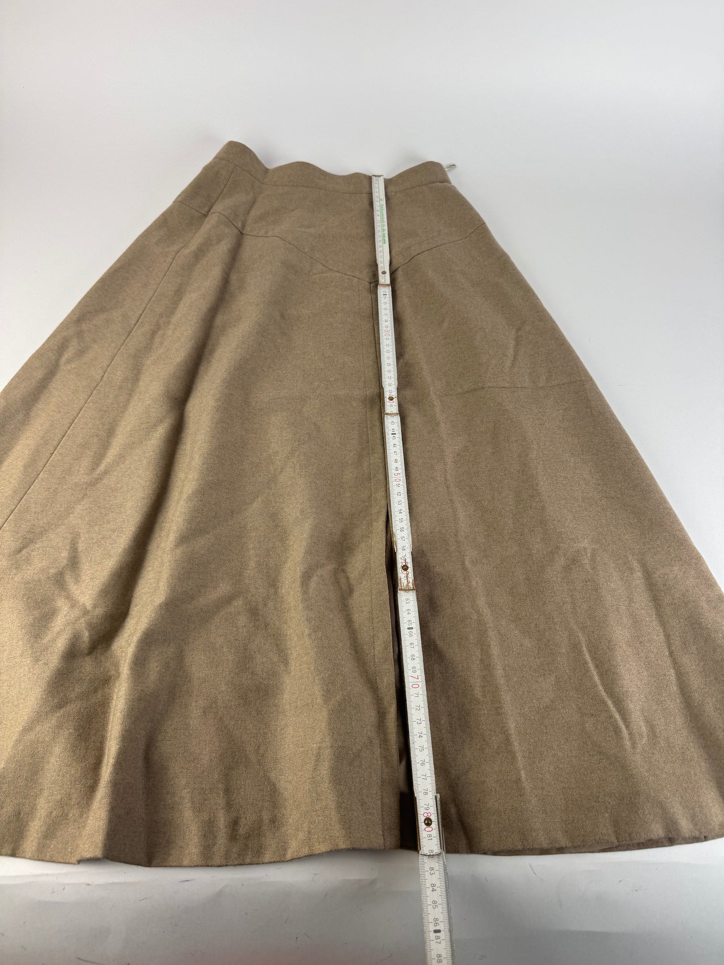 Vintage Givenchy Wool Skirt M Brown