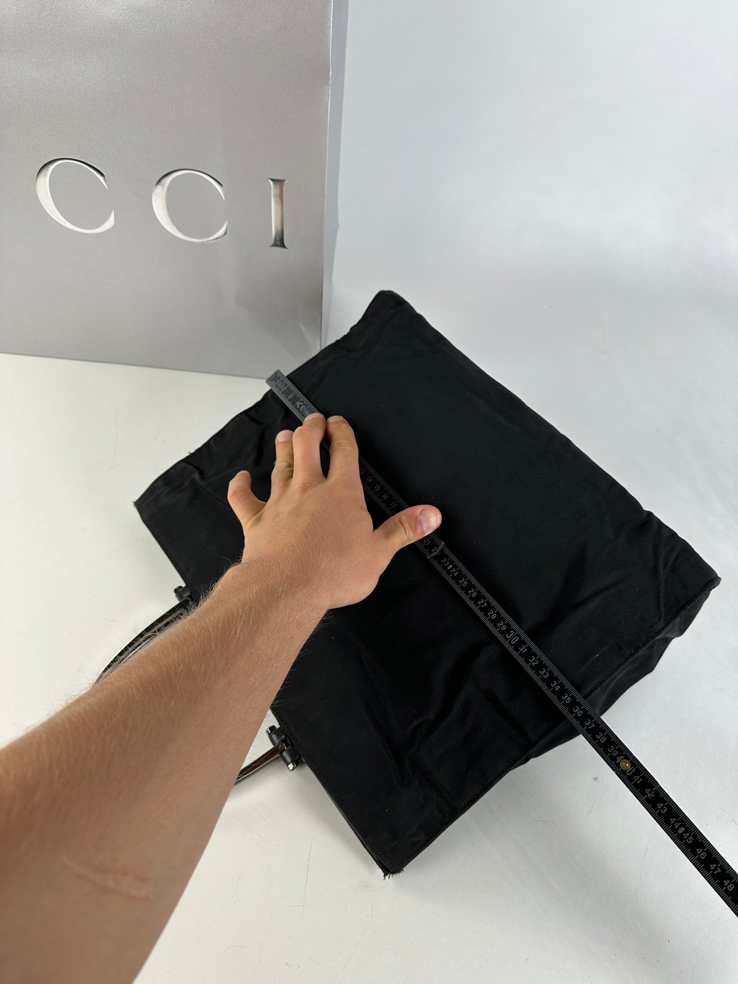 Vintage Gucci Nylon Canvas Tote Bag Black