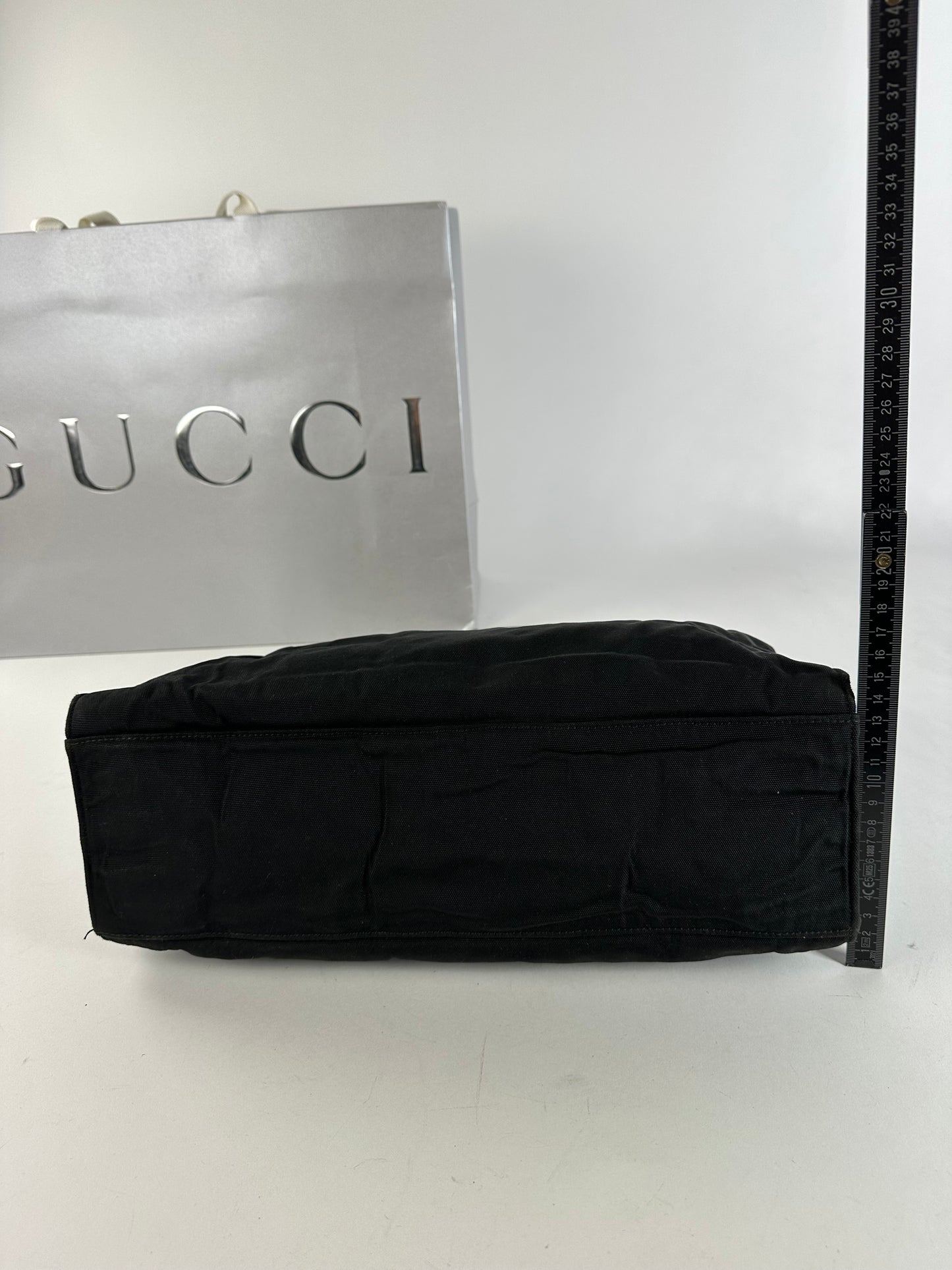 Vintage Gucci Nylon Canvas Tote Bag Black