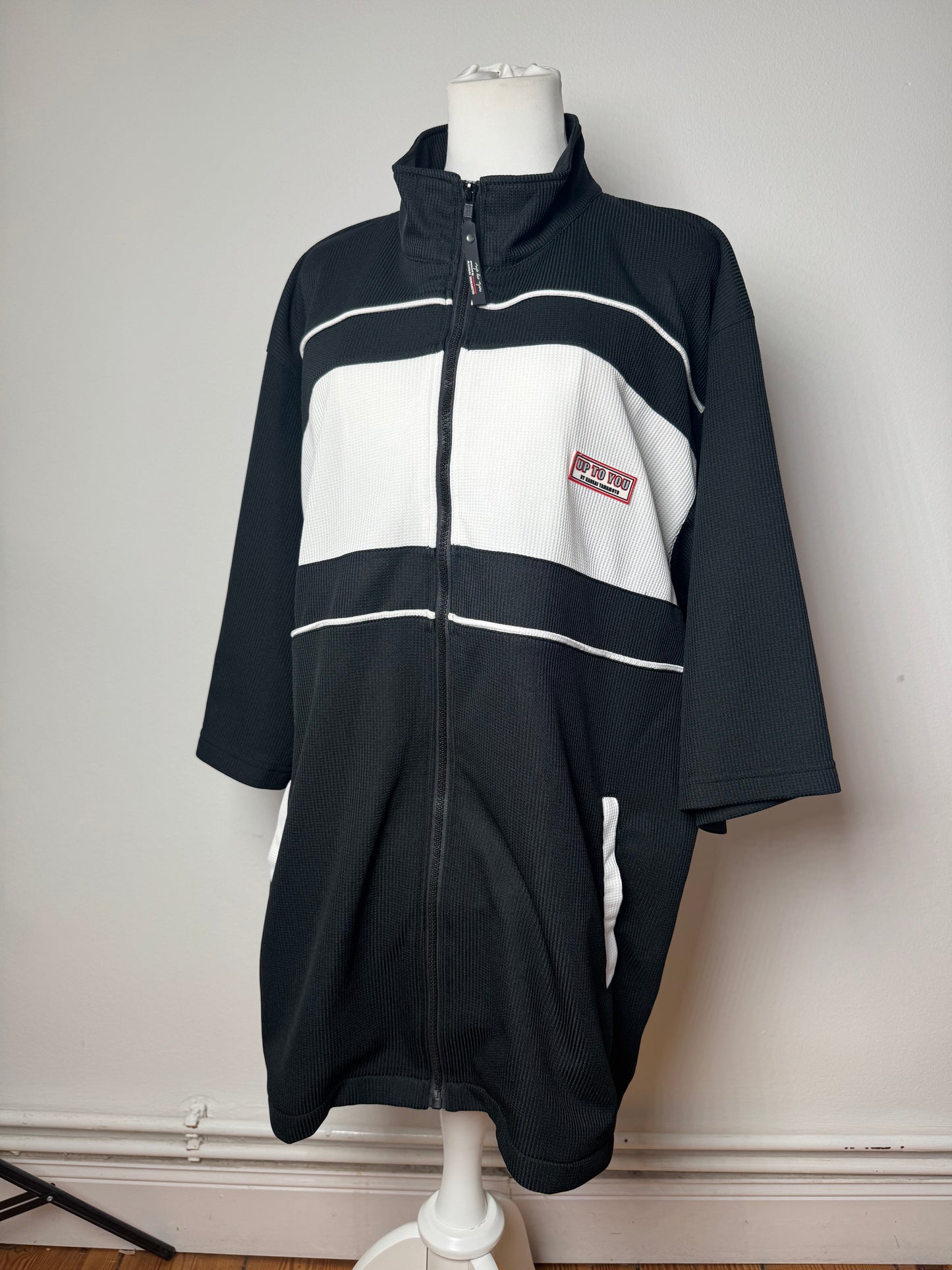 Vintage Kansai Yamamoto Short Sleeve Men's Jacket Black White XL