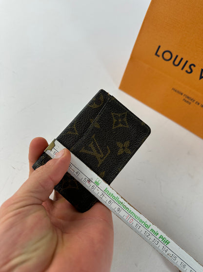 Vintage Louis Vuitton Leather Monogram Card Holder Brown