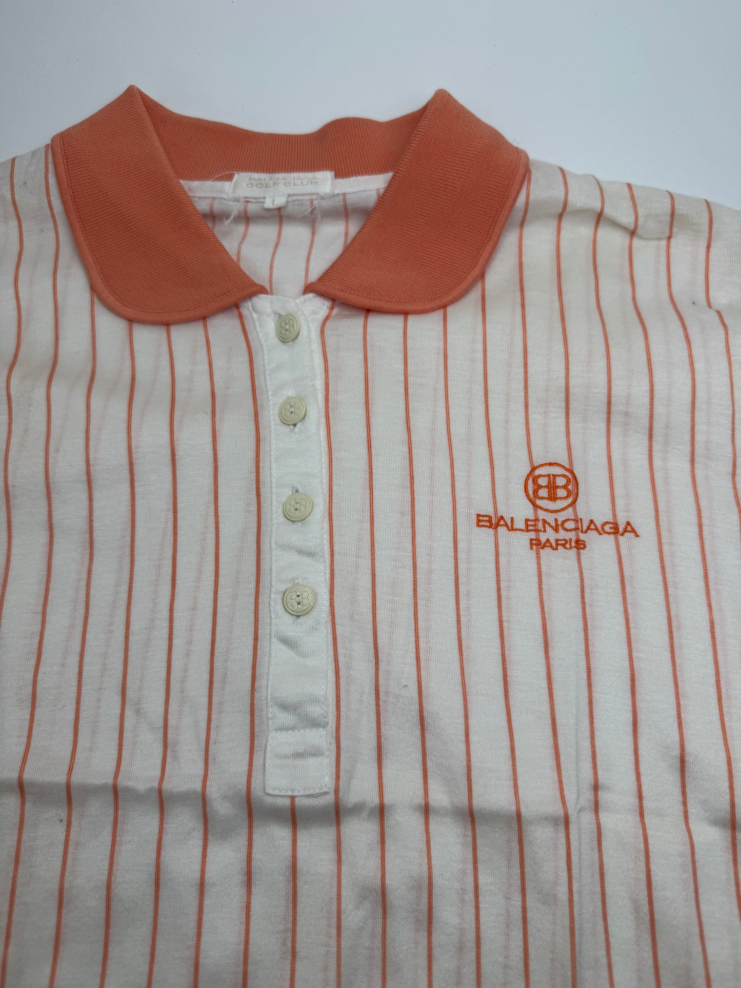 Vintage Balenciaga Twin Set Orange white L