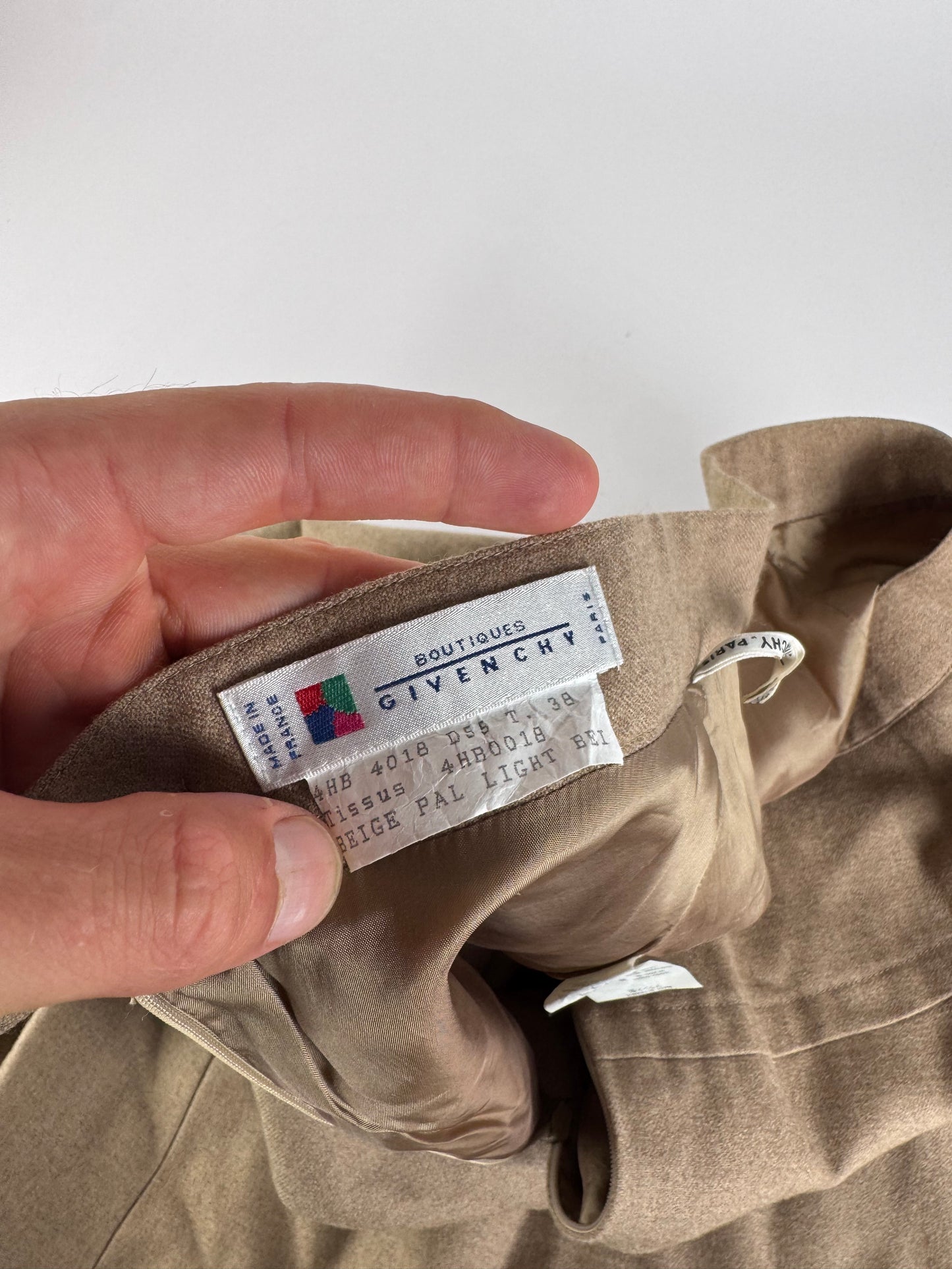 Vintage Givenchy Wool Skirt M Brown