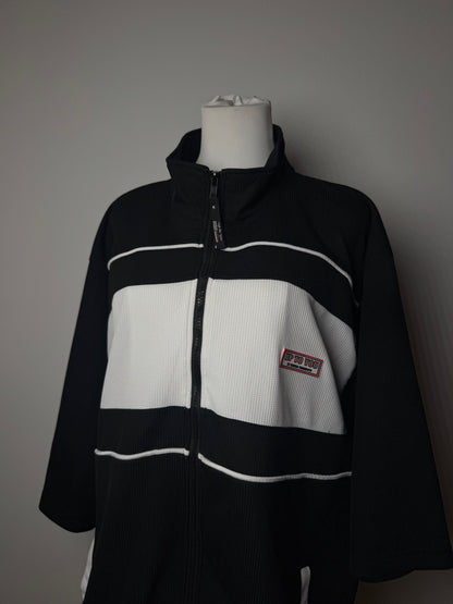 Vintage Kansai Yamamoto Short Sleeve Men's Jacket Black White XL