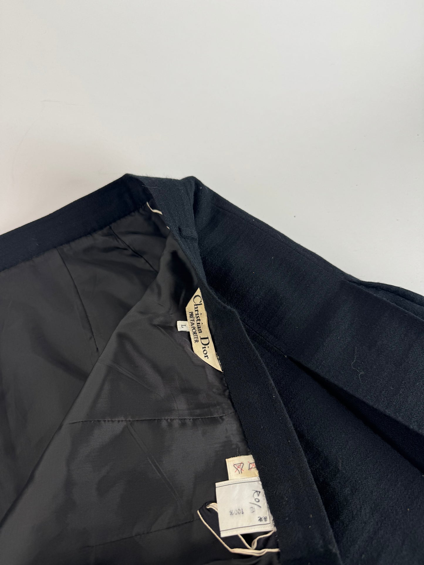 Jupe en laine Dior vintage noire M