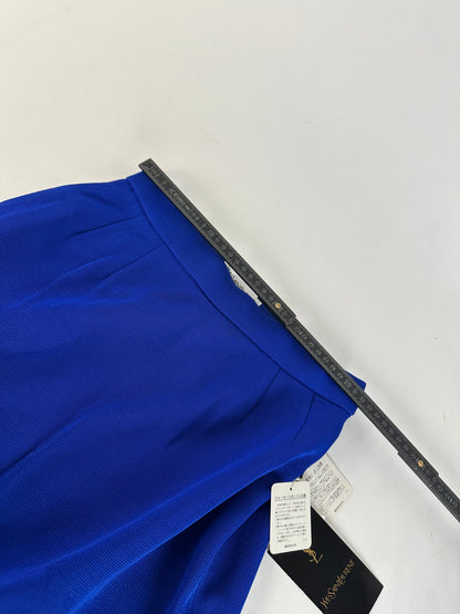 Vintage Yves Saint Laurent Wool Pencil Skirt Cobalt Blue New With Tags