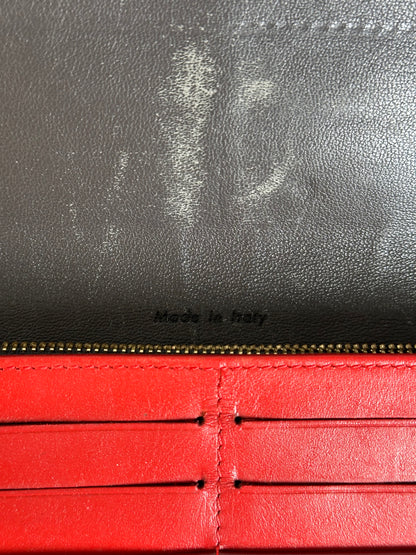 Vintage Celine Leather Long Wallet Red