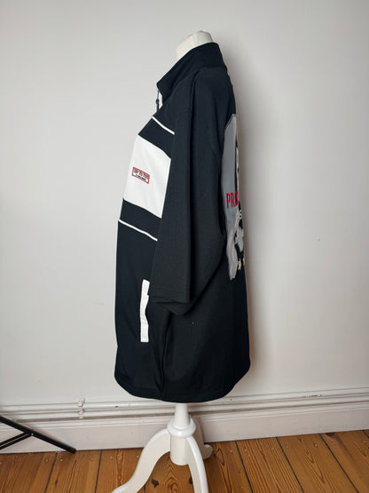 Vintage Kansai Yamamoto Short Sleeve Men's Jacket Black White XL