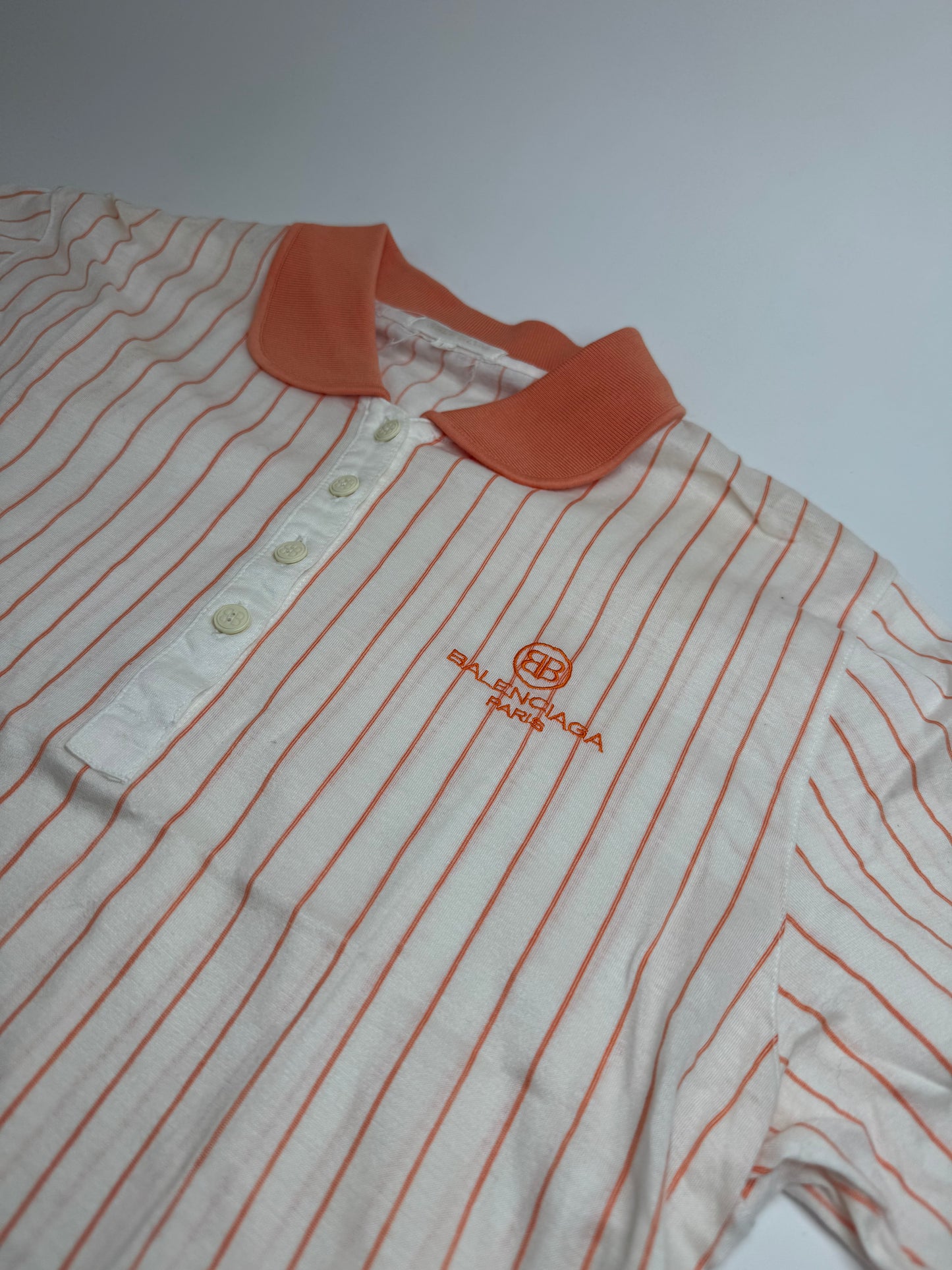 Vintage Balenciaga Twin Set Orange white L