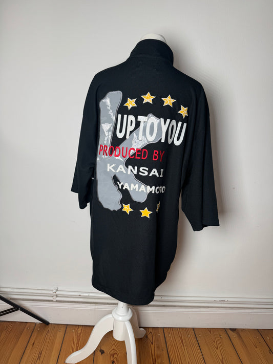 Vintage Kansai Yamamoto Short Sleeve Men’s Jacket Black White XL