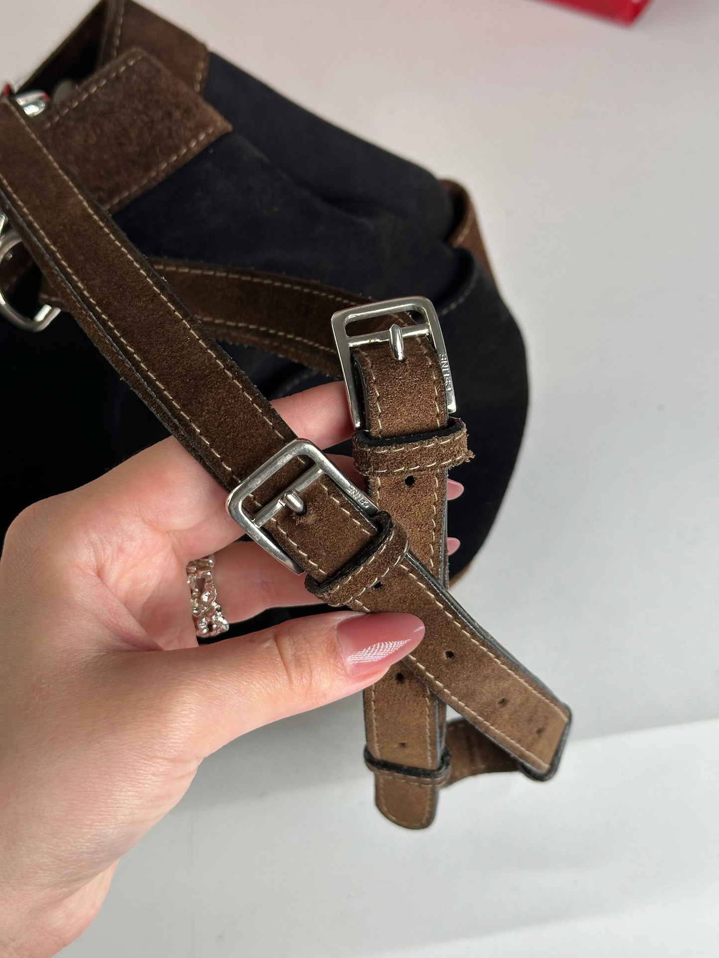 Vintage Celine Paris Sac Seau Bag black brown