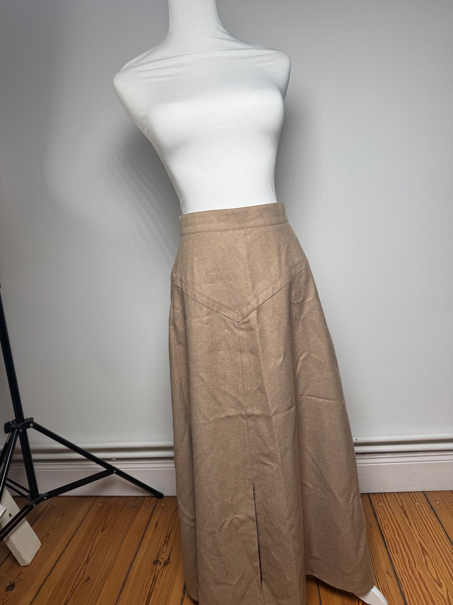 Vintage Givenchy Wool Skirt M Brown