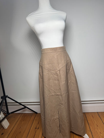 Vintage Givenchy Wool Skirt M Brown