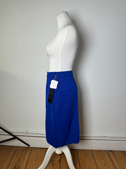Vintage Yves Saint Laurent Wool Pencil Skirt Cobalt Blue New With Tags