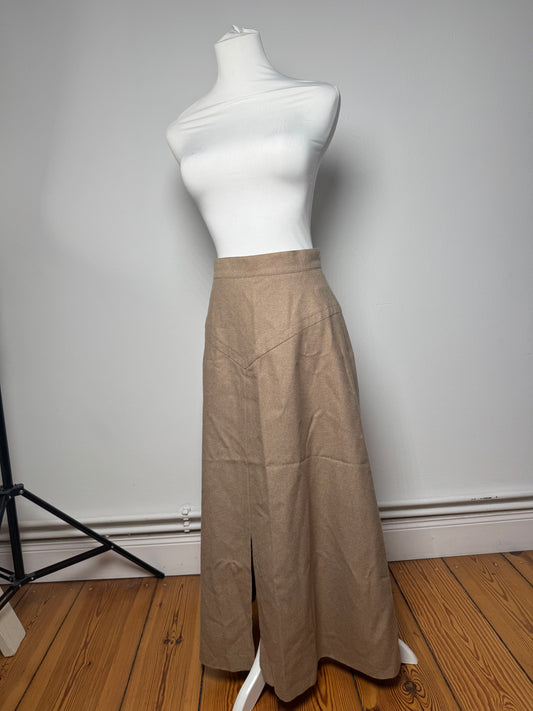 Vintage Givenchy Wool Skirt M Brown