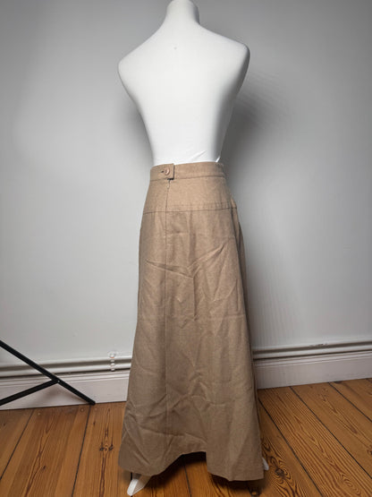 Vintage Givenchy Wool Skirt M Brown