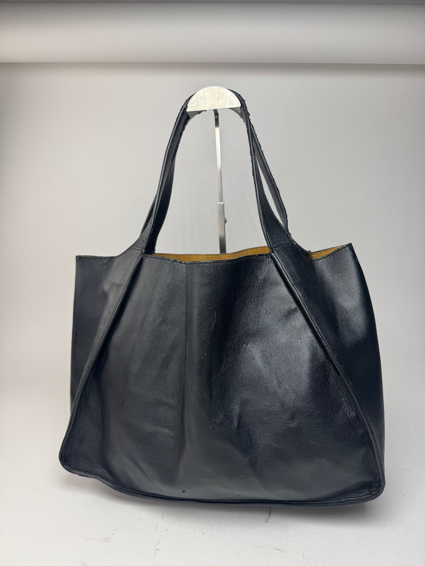 Vintage Stella Mc Cartney Vegan Leather Logo Tote Bag black