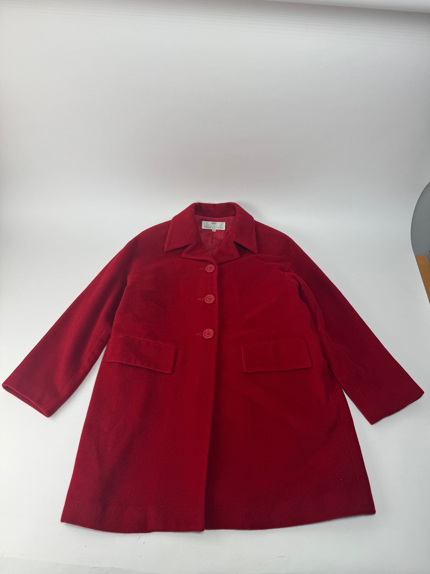 Vintage Balenciaga Wool Coat M red