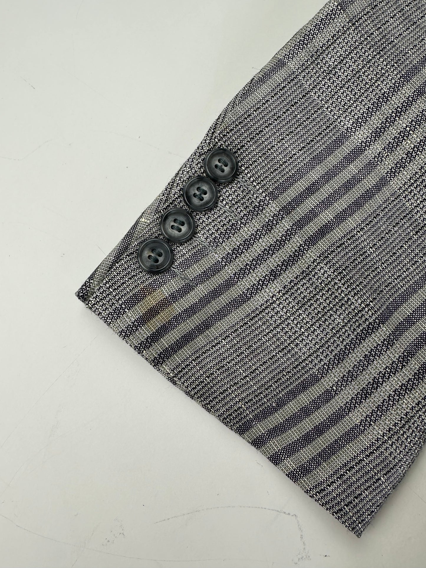 Vintage Dior Men's Wool Linen Blazer Grey Black M