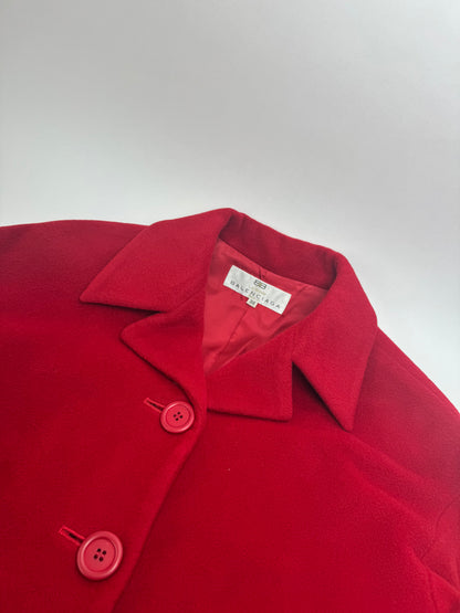 Vintage Balenciaga Wool Coat M red