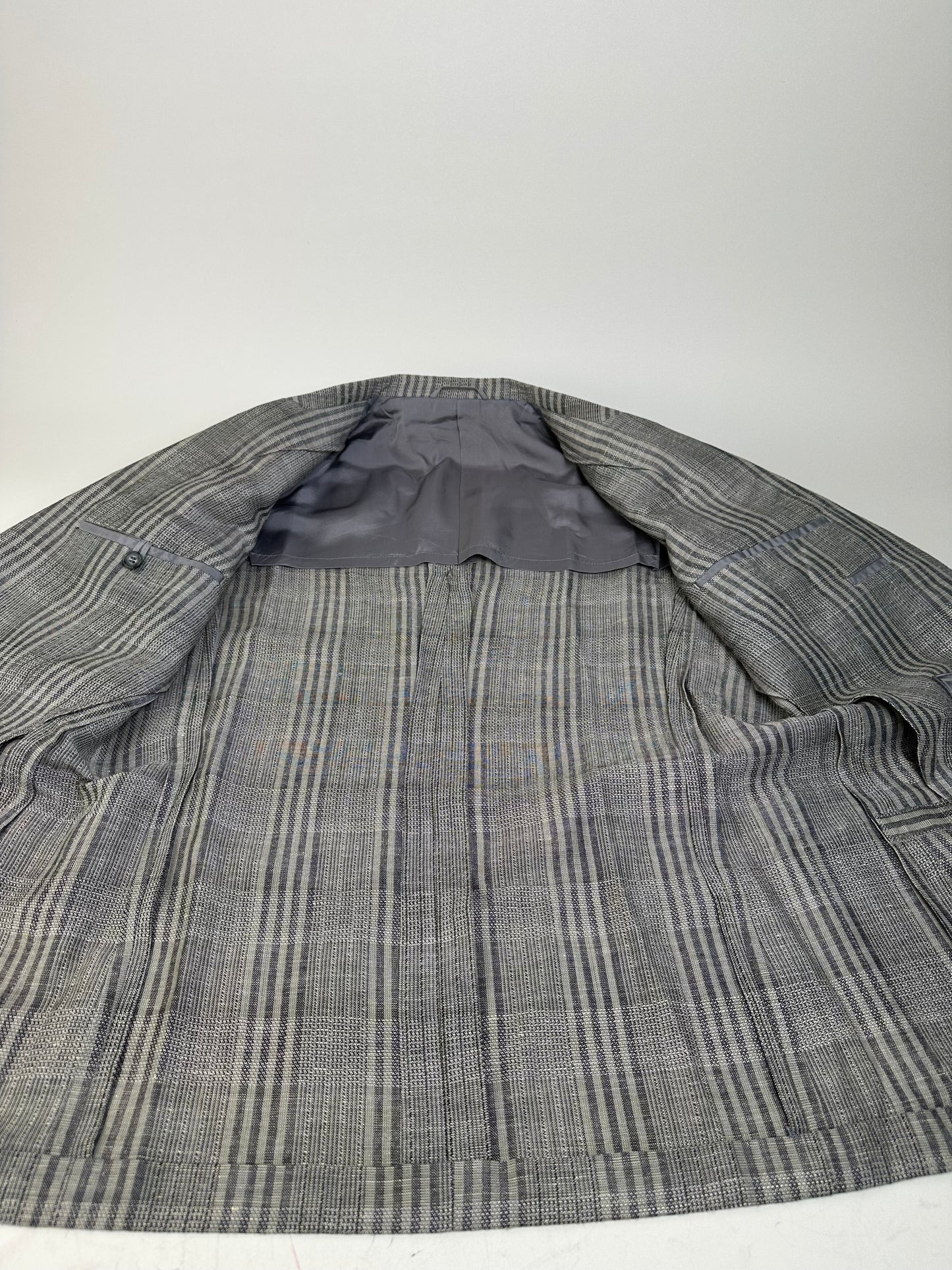Vintage Dior Men's Wool Linen Blazer Grey Black M