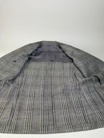 Vintage Dior Men's Wool Linen Blazer Grey Black M